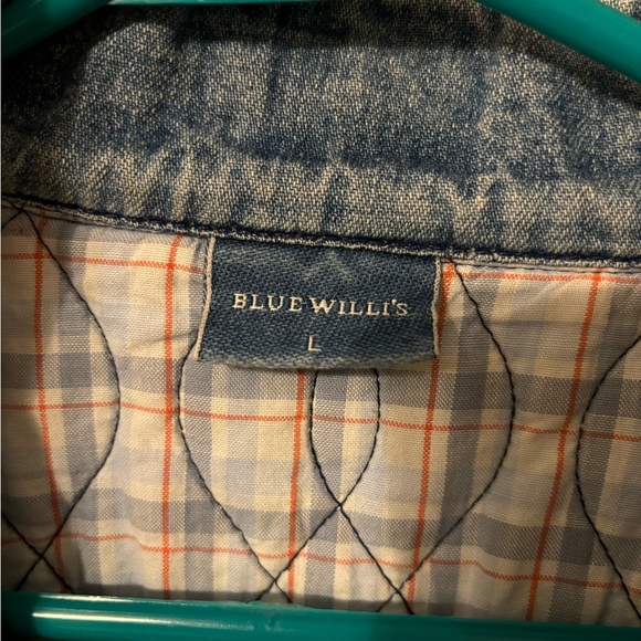 Blue Willi’s large quilted denim jacket - Picture 2 of 4